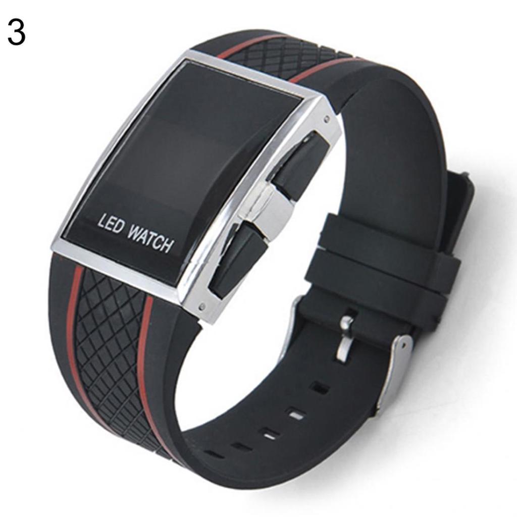 Fashion Casual Unisex Square Case LED Digital Display Sports Wrist Watch Gift