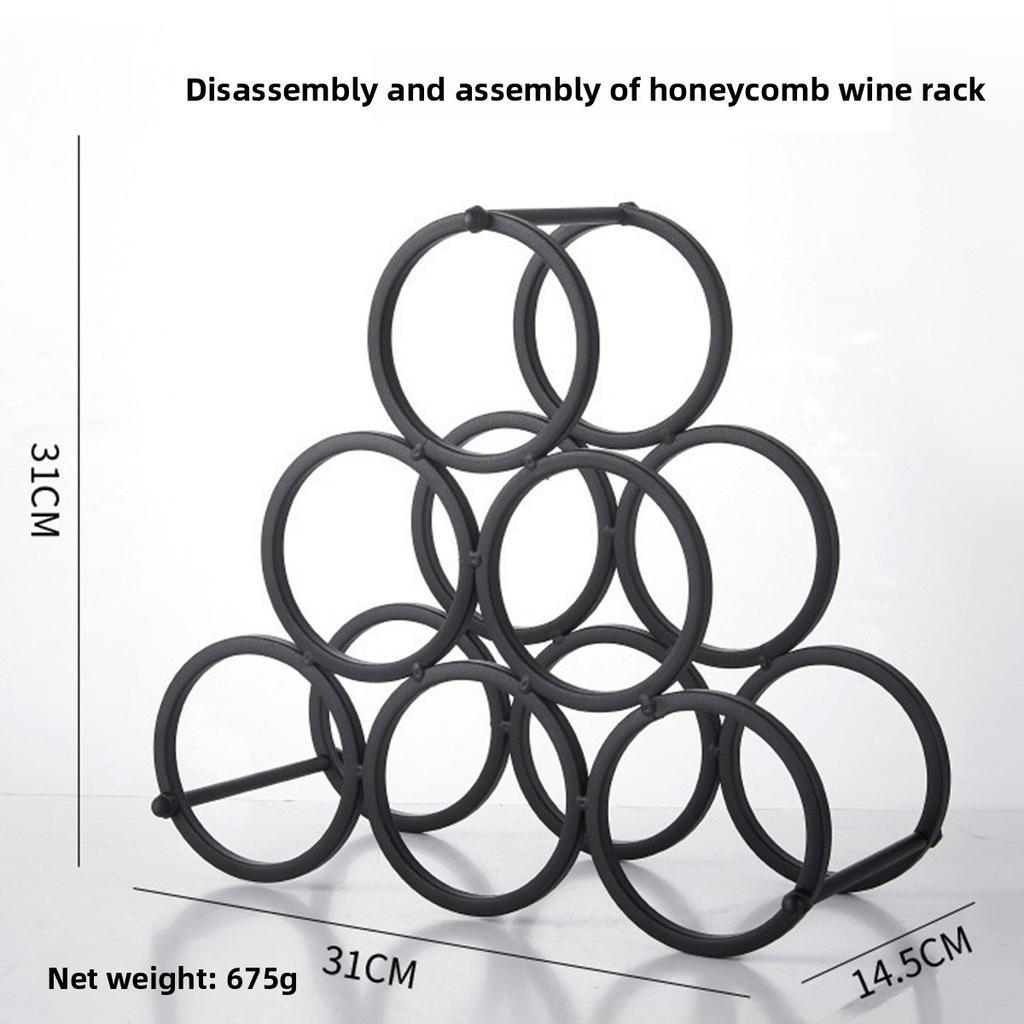 Кованое железо Подставка для красного вина Украшение Винный шкаф Украшение Европейский Креативный Диагональный Простой Подставка для бутылок красного вина Домашнее украшение Украшение