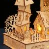 1PC Halloween Cross Border Witch House Crafts Ornaments Wooden Handmade