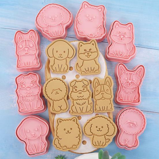Практичная антидеформированная легко чистящаяся розовая форма для печенья с милыми животными, инструмент для украшения торта, штамп для печенья