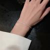 Lady Bracelet Shimmering Surface with Pendant Adjustable Length Luster Silver Color Wrist Jewelry for Vacation Work