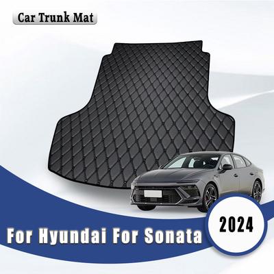 Коврики в багажник для Hyundai Sonata 2024 Автоаксессуары для интерьера Водонепроницаемые Чехлы Детали Продукты Коврик для багажника Коврики