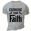 Fitness Exercise Your Faith Weightlifting Training T-shirt for Men Fashion Tops Trend Tees Oversized Tshirt Black Casual Clothes