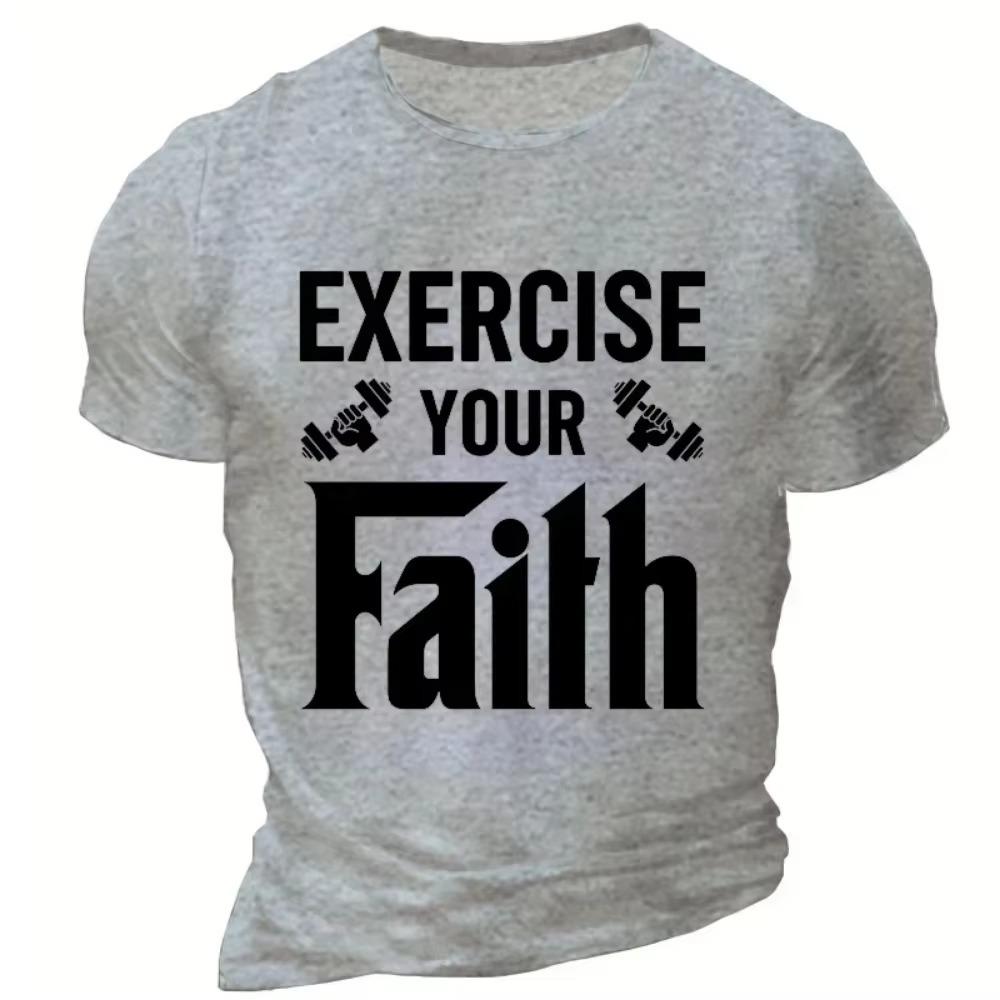 Fitness Exercise Your Faith Weightlifting Training T-shirt for Men Fashion Tops Trend Tees Oversized Tshirt Black Casual Clothes