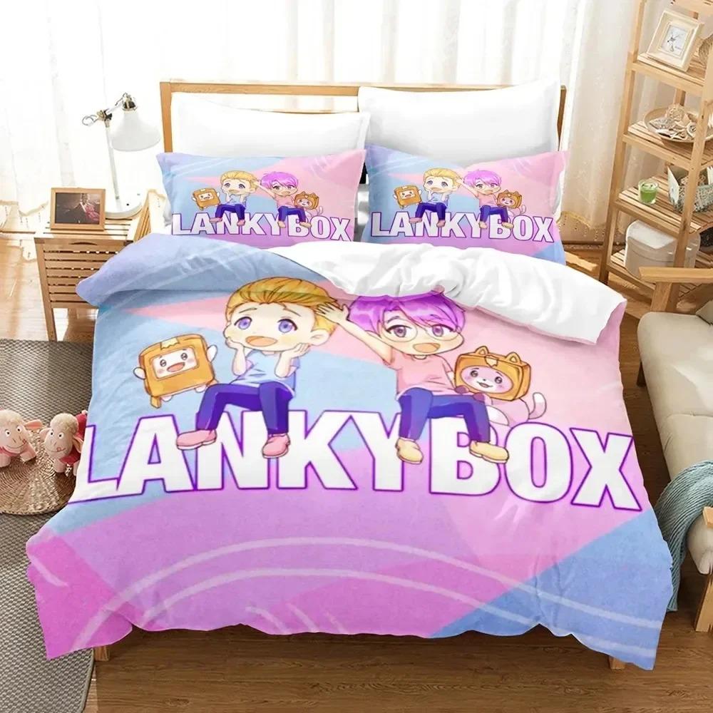 3D Принт Lanky-box Foxy Boxy Постельный Комплект Двуспальный Полуторный Кинг Пододеяльник Одеяло Наволочка Мальчики Девочки Взрослые Спальня