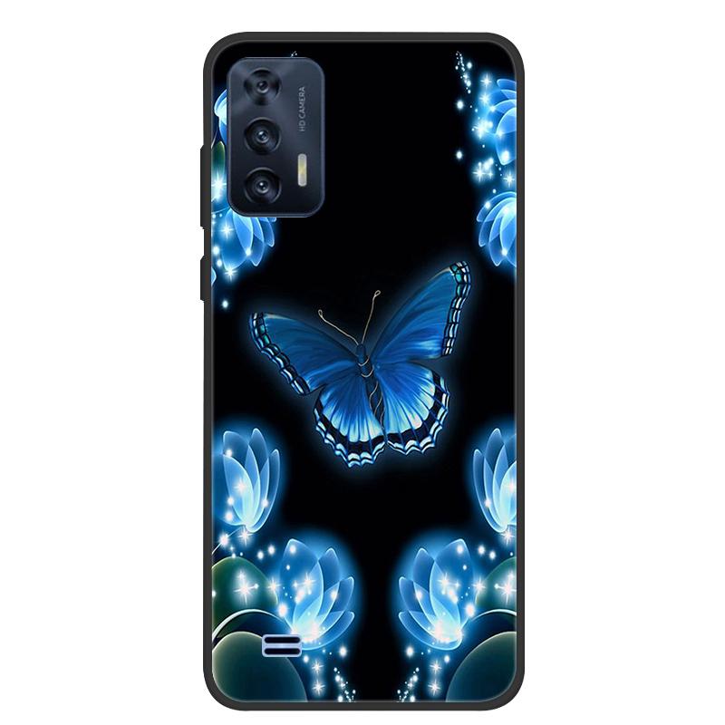 For OUKITEL C31 Case Butterfly Painted Soft Black Silicone Bumper Phone Cover for Oukitel C31 C 31 OukitelC31 Case Coque Fundas