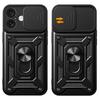 Чехол для iPhone 16 с выдвижной крышкой для камеры, подставкой из ПК+ТПУ, чехол для телефона