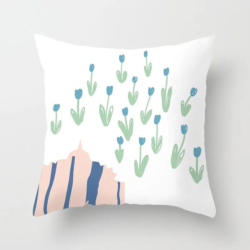 Мультяшная милая наволочка с рисунком, офисные украшения для гостиной, автомобильные украшения, домашняя наволочка