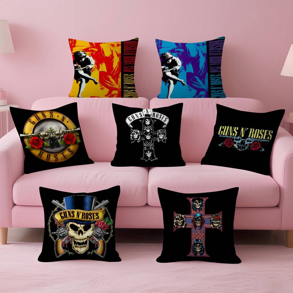 Rock Music Band GGuns N Roses Personalized Pillow Dust Cover Bedroom Kids Party Decoration Pillowcase Birthday Children Gift