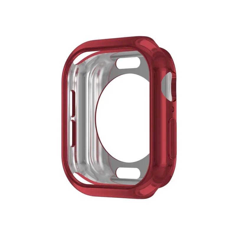 Полый корпус из ТПУ для Apple Watch 42 мм 46 мм 44 мм 45 мм 40 41 мм Мягкий бампер-чехол для iWatch Серии 10 9 8 7 6 5 4 Защитный