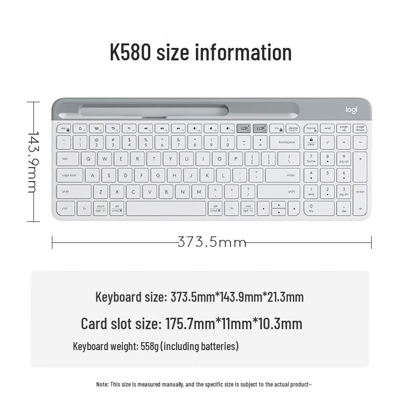 Logitech K580 Беспроводная Bluetooth Тонкая Бесшумная Клавиатура