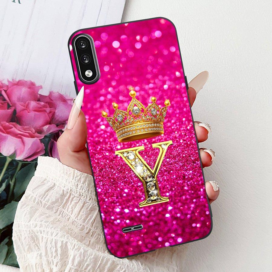 For LG K22 2020 Phone Case Crown Letter Painted Back Cover For LGK22 K 22 LM-K200 LM-K200B Soft TPU Black Silicone Coque Funda