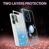 For Realme 15 5G Case Ring Kickstand TPU Flowers Phone Cover Gradient Glitter