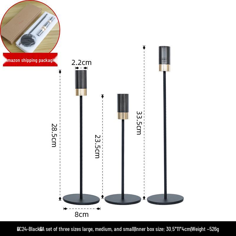 Скандинавская свеча для ароматерапии в стиле легкой роскоши с золотым подсвечником - Идеально для романтических ужинов и элегантного декора стола