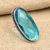 Amazing Blue Topaz Gemstone Handmade 925 Sterling Silver Ring Jewelry