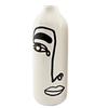 [R8334] - Ivory Black 'Arty' Ceramic Vase - 22x8 Cm