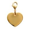 [F6464] - Gold Plated 'Heart' Charm Pendant - 20x20 Mm