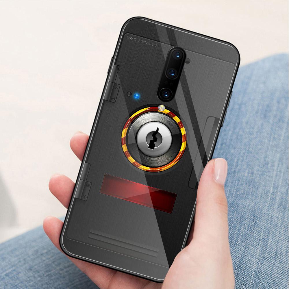 Case for Oneplus 7 Pro Locked Patterned Glass Back Cover Case Oneplus 6t Coque for Oneplus 1+ 5 6 Oneplus 6 6t 7 Pro