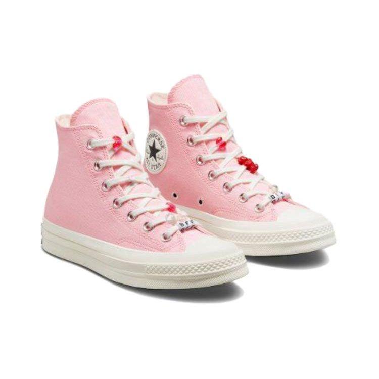 Converse Женские кроссовки Chuck 70 High DIY Beads Pink Sunrise-Pink Egret A06095C