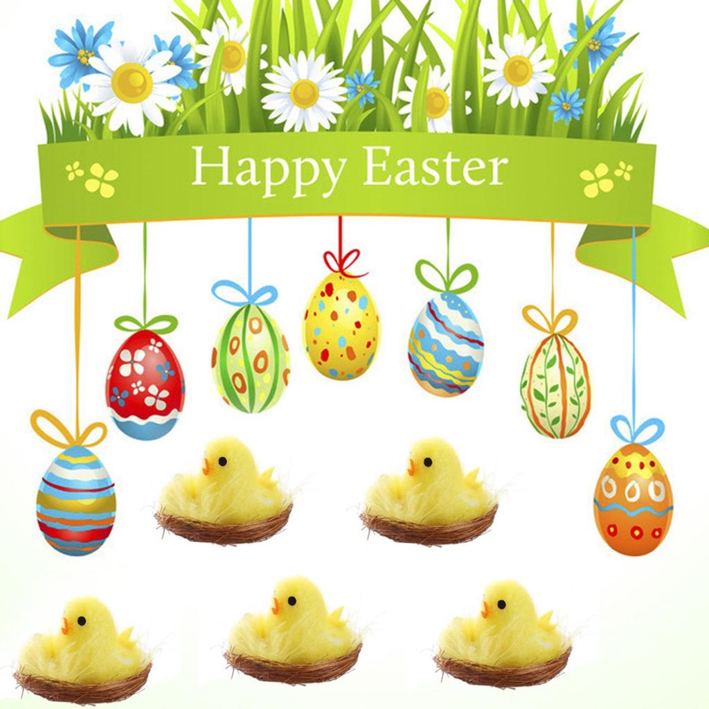 Пасхальное украшение Милый цыпленок Украшение дома Подарочная коробка Мини-пасхальные цыплята