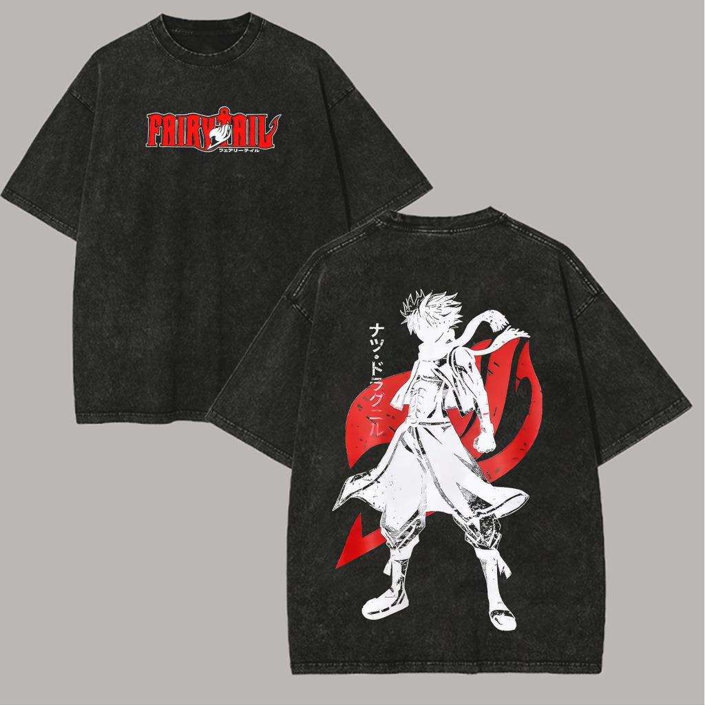Fairy Tail Anime Lover Washed T shirt Year round clothing personality Clothes Plus Size Unisex high quality hot product Couples