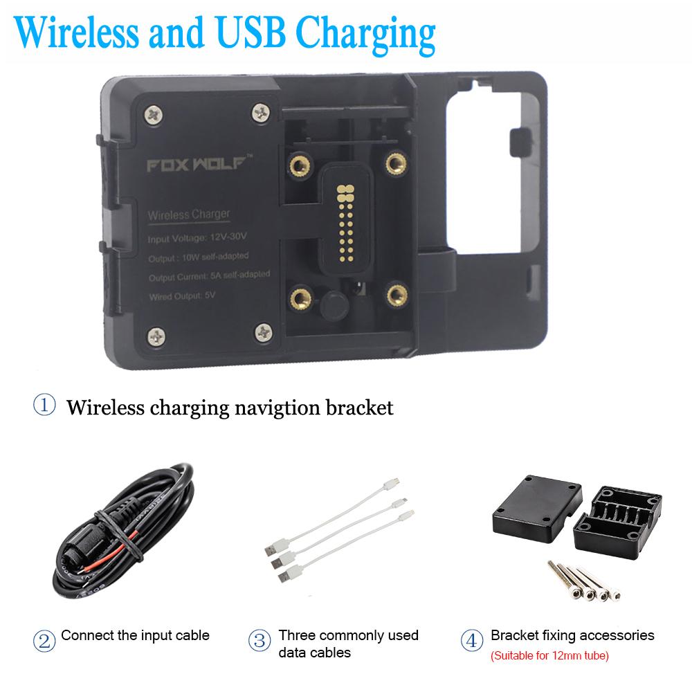 FOR YAMAHA XMAX NMAX 125 X-MAX 300 N-MAX 155 Motorcycle GPS Phone Navigation Bracket Wireless USB Charging Port Holder Mount