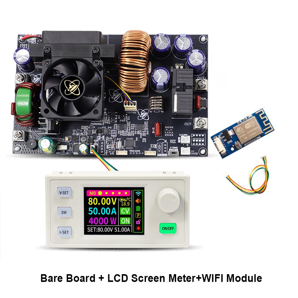 XY8050S CNC DC Понижающий блок питания 4000 Вт 50 А Регулируемый Стабилизированный Модуль преобразователя MPPT Солнечная зарядка CV CC CW Поворотный экран
