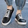 Outdoor Mens Lace-Up Sneakers Classic Mens Fashion Skate Shoe Genuine Leather Men Casual Shoes Mens Comfortable Walking Footwear