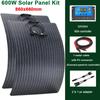 600 Вт 300 Вт комплект солнечных панелей 18 В гибкие монокристаллические солнечные элементы зарядное устройство для кемпинга на открытом воздухе яхты автодома автомобиля лодки