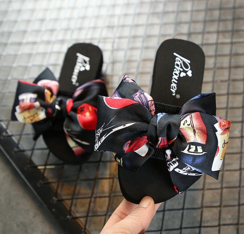 Slippers Women Wear Summer New Fashion Sandal Beach Slides Polka Dot Bow Shoes Comfortable Platform Flip Flops Woman's Sandalia