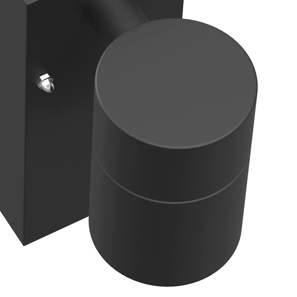 Outdoor Wall Lamp Black 6.5 x 10.5 x 16 cm Stainless Steel and Glass