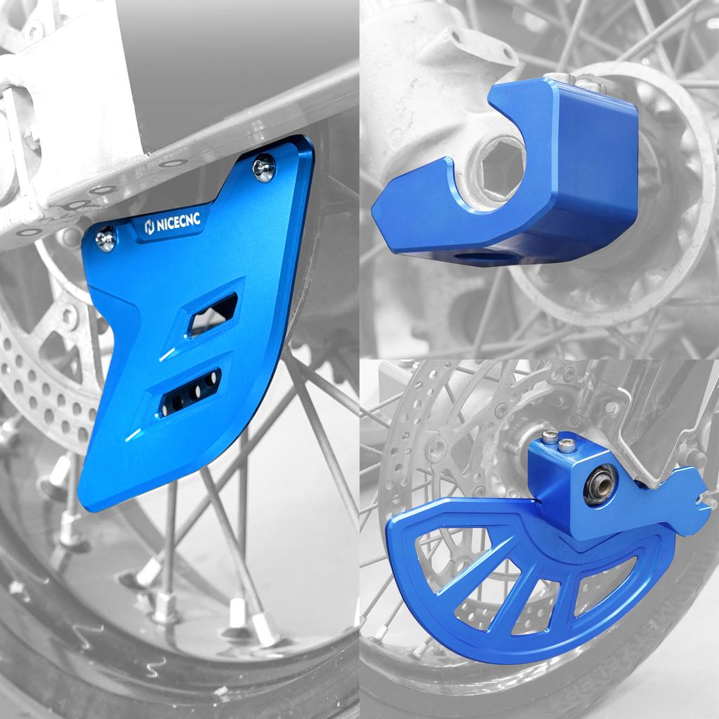 NICECNC Front Rear Brake Disc Guard Protector For Suzuki DRZ400SM DRZ 400SM DRZ400 SM 2005-2024 Aluminum Motorcycle Accessories