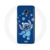Case for Samsung Galaxy S6 Stitch Snow Christmas Blue