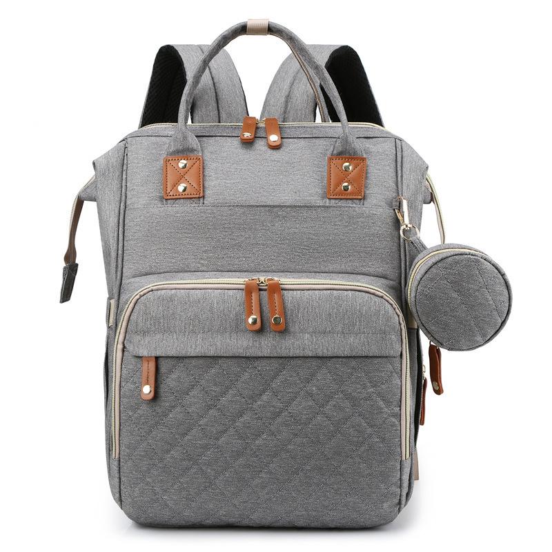 Mummy Backpack: Large Capacity, Lightweight Folding Bed & Diaper Bag