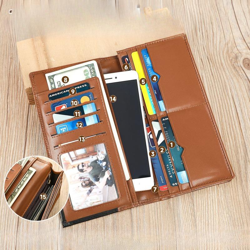 Винтажный мужской кошелек из натуральной кожи, универсальный кожаный мужской длинный кошелек, сумка-мешок Bull Pickup для мужчин