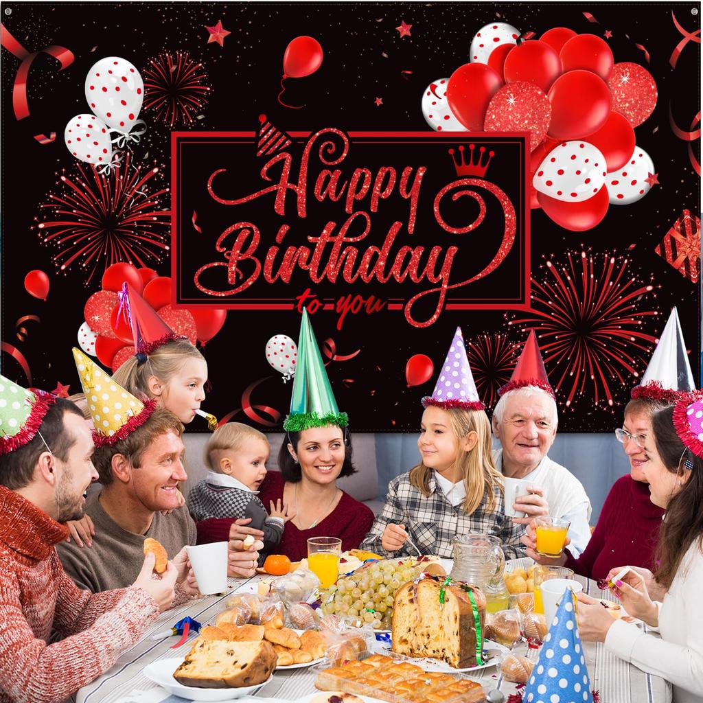 С днем рождения золотой баннер знак день рождения фото фон красный фиолетовый воздушный шар женский день рождения украшения принадлежности