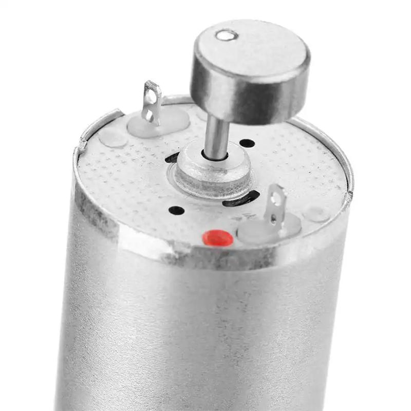 A34R 1 PCS 370 Powerful Vibration Motor Silver Aluminum Convenient And Easy To Use Dual Head Vibration Motor Dc12v Vibration Mot