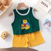 Children's Pure Cotton Sleeveless Vest Set - Boys' Summer Tank Top Two-Piece Outfit