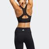 Adidas Bt 3s Rib Bra Color Block Three Stripes Medium Support Sports Bra Women Underwear Black GL0570