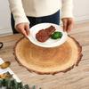 1pc PVC Place Mats Round Rustic Brown Charger Place Mat for Farmhouse Tan Table Setting Summer Spring Fall Wedding Dinner Party Decor