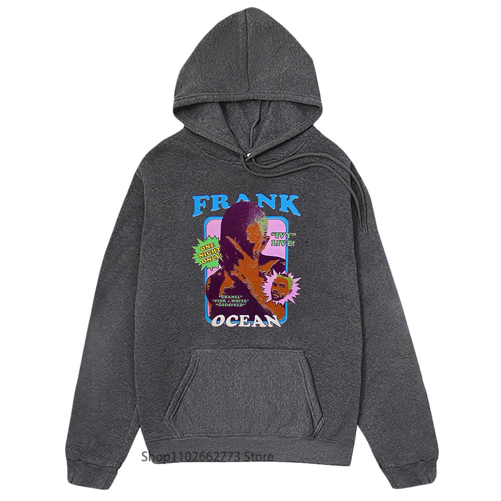 Мода Фрэнк О-Оушен Блонд R&B Музыка Толстовки для мужчин Одежда Эстетические толстовки Граффити High Street Одежда