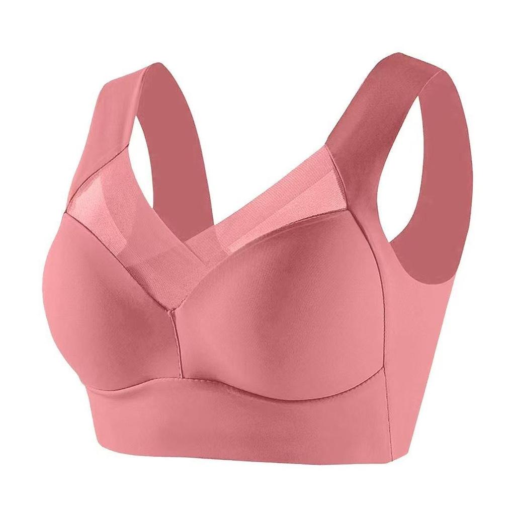 Seamless Silk Sports Bra: Anti-Sag, Fixed Cup, Wireless Design with Beautiful Back