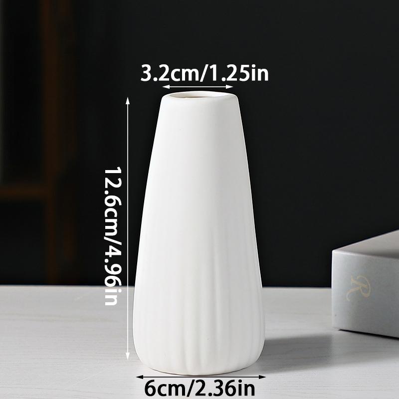 Белая мини-керамическая ваза, простая скандинавская ваза для цветов, домашняя ваза для гостиной, украшение для стола, свадебная вечеринка