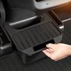For Tesla Model Y 2021-2023 Rear Center Console Storage Box TPE Organizer Box with Cover Trash Can Under Seat Car Accessories