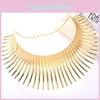 Fashion Solid Color Curved Design Women Metal Necklace Collar For Trendy Outfit