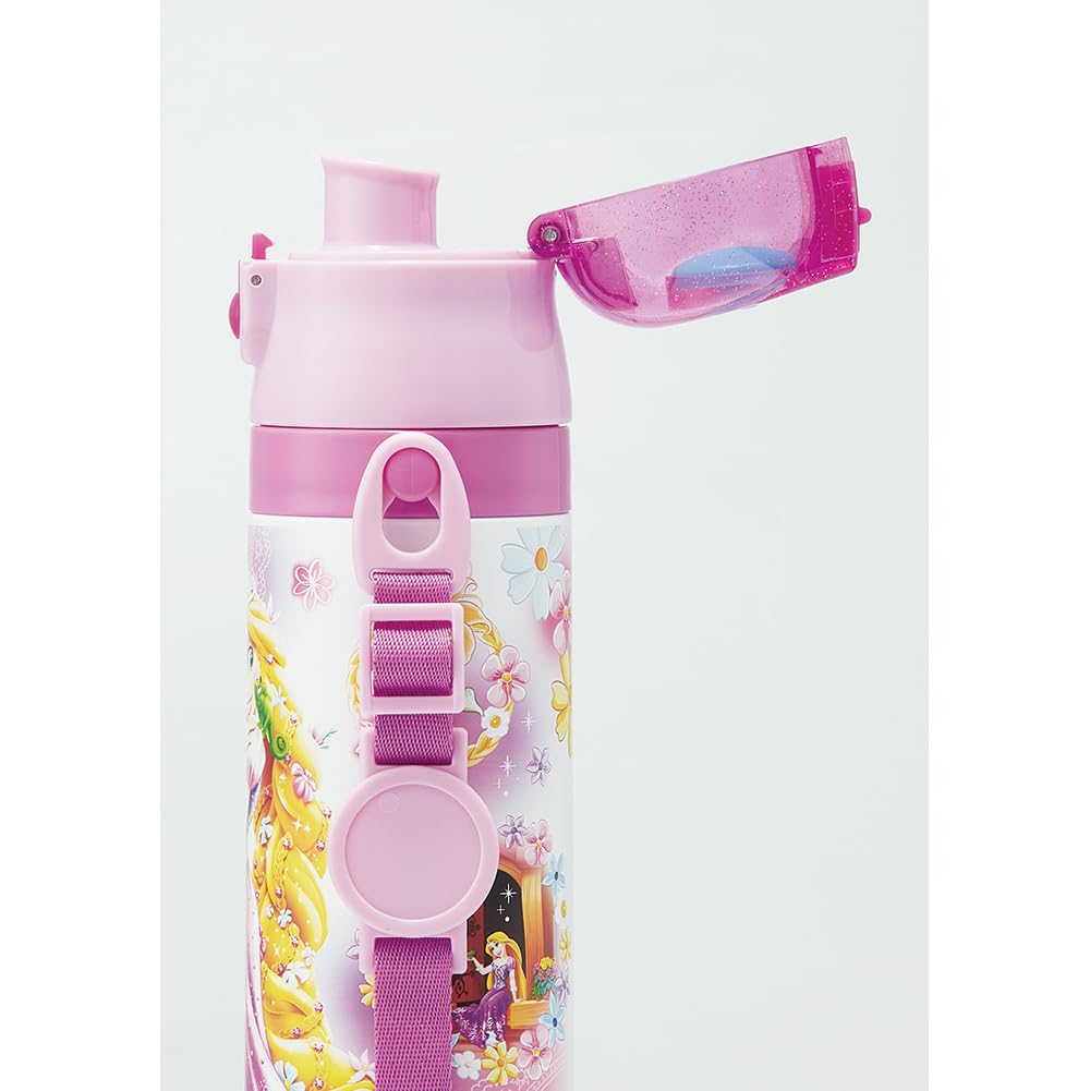 Skater Stainless Steel Water Bottle Direct Drinking 470ml Disney Rapunzel On the Tower 24 Lightweight Type Cold Storage Waterbottle Sports Bottle Cute