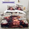 Luffy D Pattern Bedding Quilt Set Quilt Cover Pillowcase Home Birthday Gift(1 * duvet cover + 2 * pillowcase, without core)