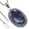 Pendant Sodalite Gemstone Valentine'Day Ethnic Silver Jewelry 2"