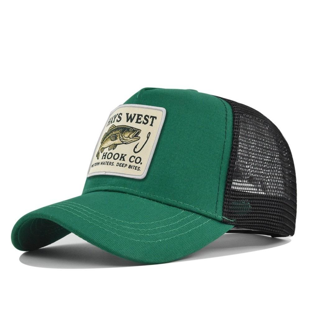 High Quality Outdoor Fishing Snapback Embroidery Design Mesh Hat Fishing Trips