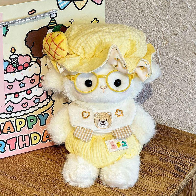 Soft Angel Sheep Plush Toy Adorable Fluffy Stuffed Doll Sweet Sleep Companion Perfect for Girls Birthday Gift Nursery Decor